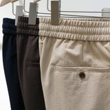 SEERSUCKER RELAXED PANTS - KHAKI