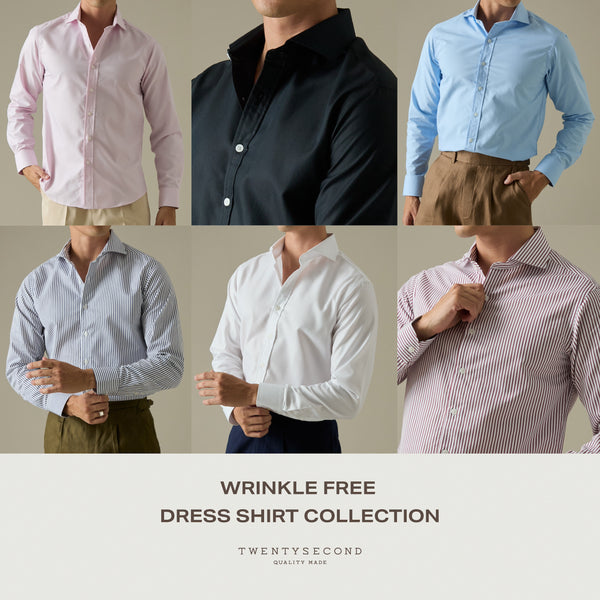 WRINKLE FREE DRESS SHIRT - BLACK (Slim Fit)