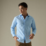 WRINKLE FREE DRESS SHIRT - BLUE (Slim Fit)