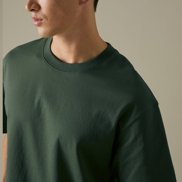 RELAXCOOL SEAMLESS OVERSIZED TEE - GREEN