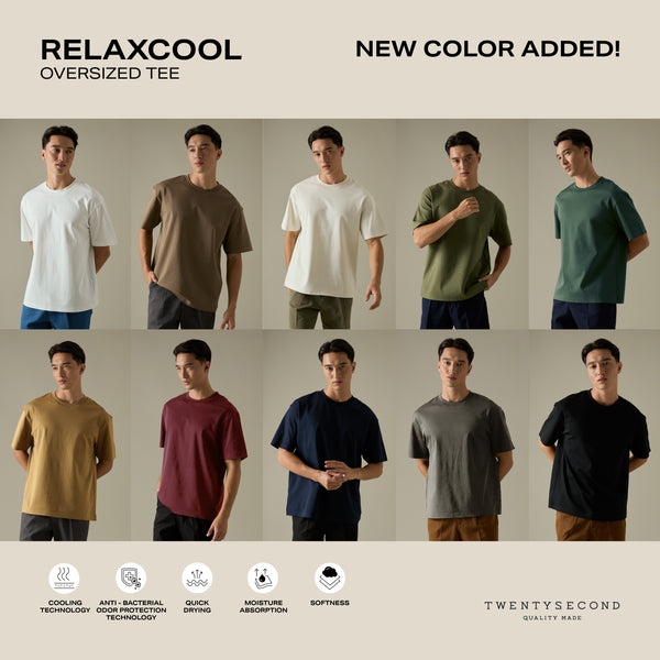 RELAXCOOL SEAMLESS OVERSIZED TEE - KHAKI