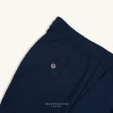 SEERSUCKER RELAXED PANTS - NAVY