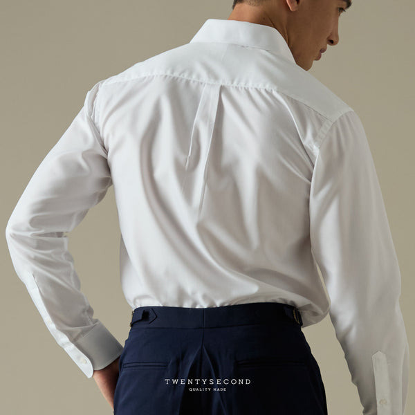 WRINKLE FREE DRESS SHIRT - WHITE (Slim Fit)