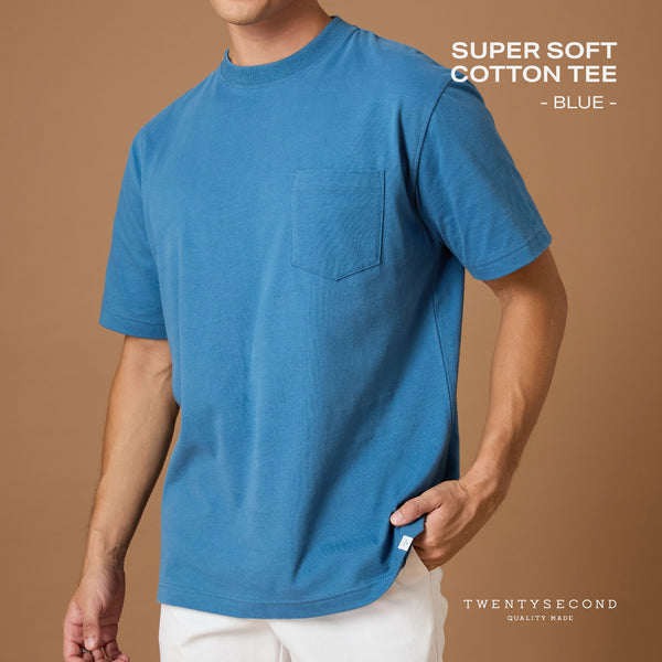 SUPER SOFT COTTON TEE ll - BLUE