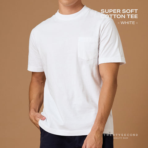 SUPER SOFT COTTON TEE ll - WHITE