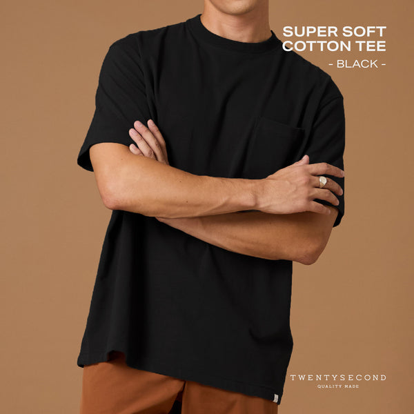 SUPER SOFT COTTON TEE ll - BLACK