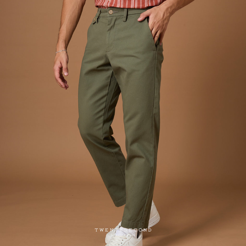 SMITH CHINO PANTS - OLIVE