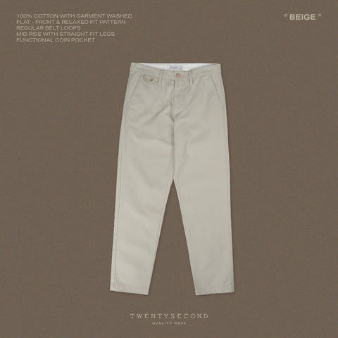 SMITH CHINO PANTS - BEIGE