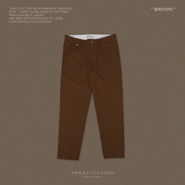 SMITH CHINO PANTS - BROWN