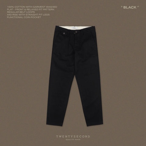 SMITH CHINO PANTS - BLACK