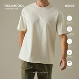 RELAXCOOL SEAMLESS OVERSIZED TEE-BEIGE