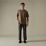 RELAXCOOL SEAMLESS OVERSIZED TEE-BROWN