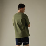 RELAXCOOL SEAMLESS OVERSIZED TEE-OLIVE