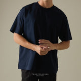 RELAXCOOL SEAMLESS OVERSIZED TEE-NAVY