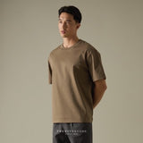 RELAXCOOL SEAMLESS OVERSIZED TEE-BROWN