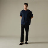 RELAXCOOL SEAMLESS OVERSIZED TEE-NAVY