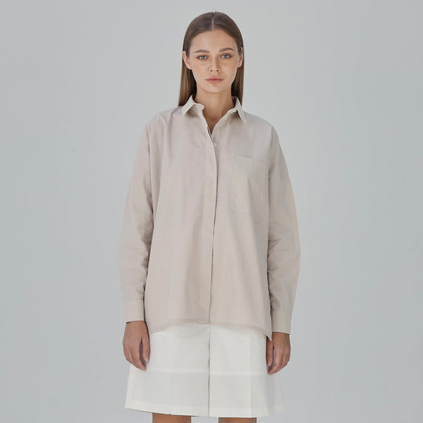 RYLIE CUTAWAY SHIRT - ALMOND by Your Closet Needs This!